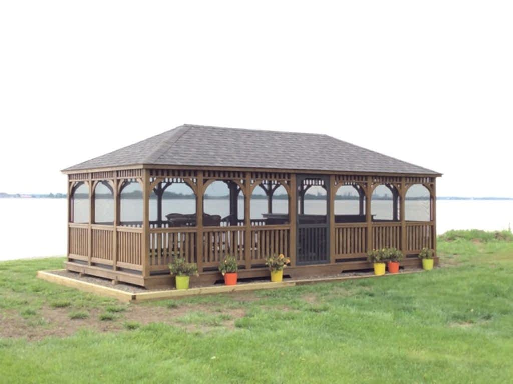 14x28 Rectangle Wood Gazebo
