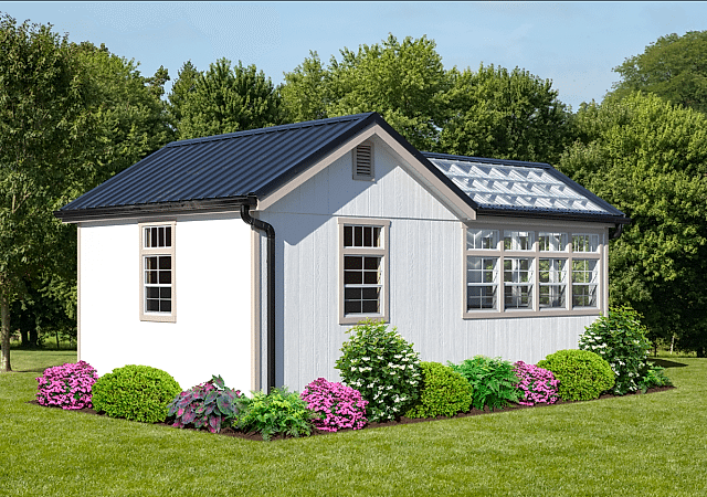 12x20 Cottage Greenhouse Back