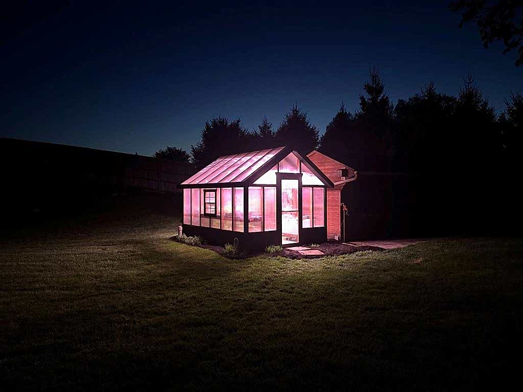 Exterior with lights