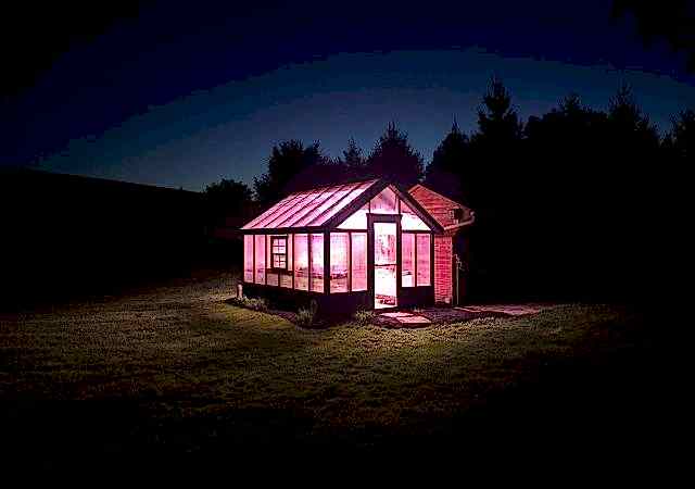 Exterior with lights