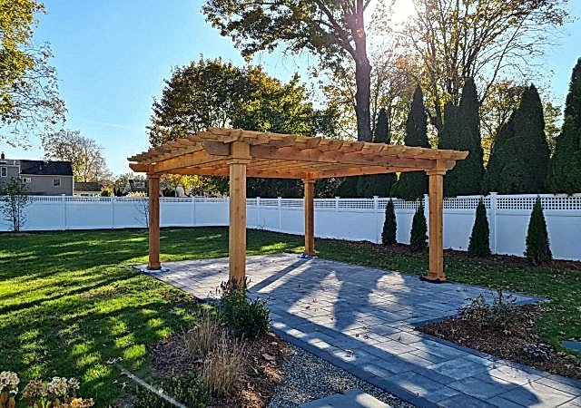 16x16 Artisan Cedar Pergola, No Stain