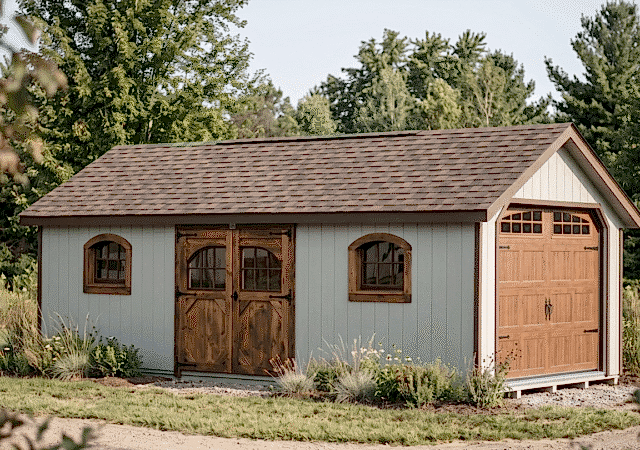 12' x 24' Garden A-frame Garage with Carriage Doors - Mark Zook