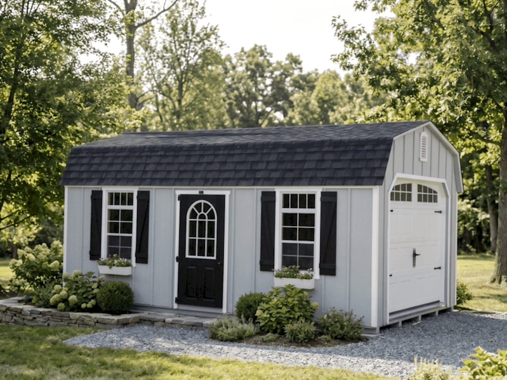 12' x 24' Light Gray LP Board & Batton Garage - Mark Zook