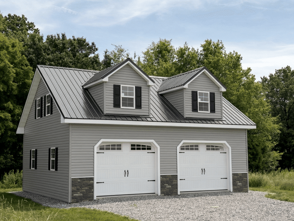 24' x 28' Vinyl with 6' A-frame Dormers