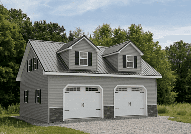 24' x 28' Vinyl with 6' A-frame Dormers