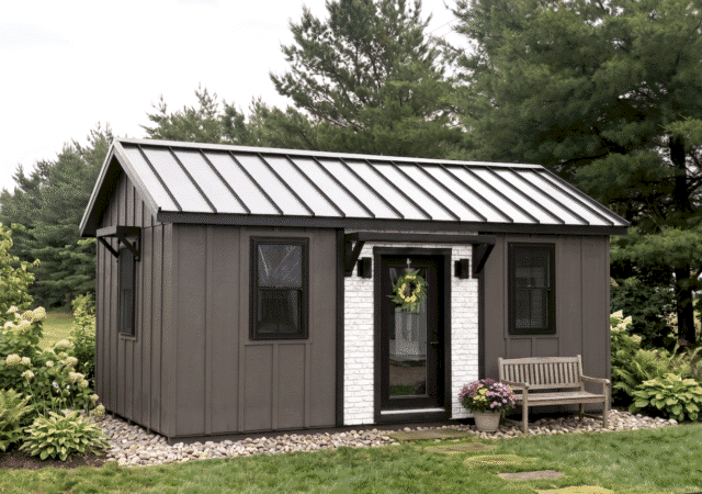12' x 20' LP Board & Batton She shed No Dormer
