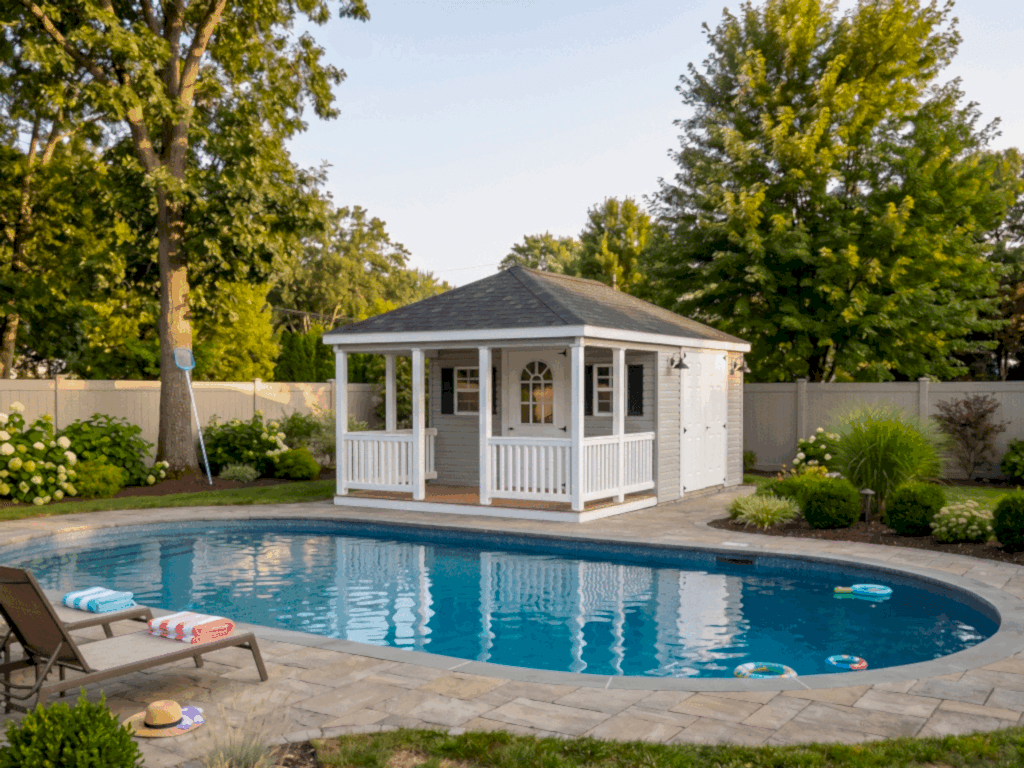 12' x 20' Colonial Style Pool House