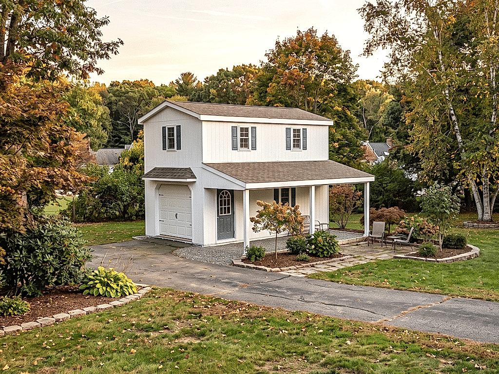 Single Mega Garage with Side overhang