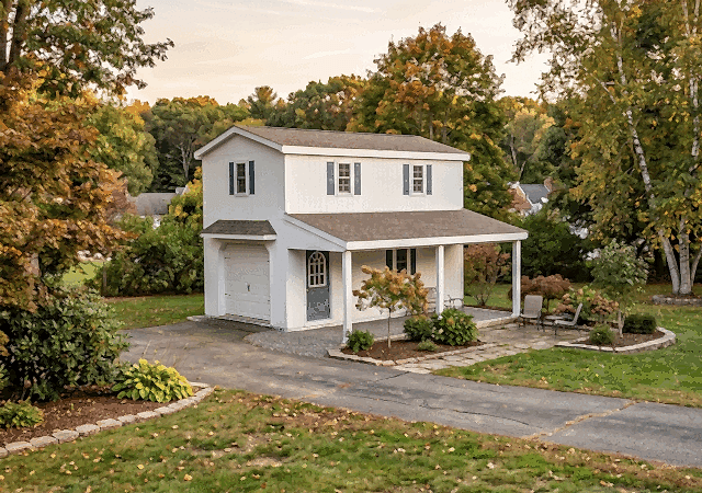 Single Mega Garage with Side overhang